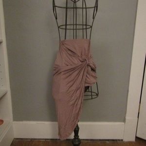 High-Low Front Tie Skirt